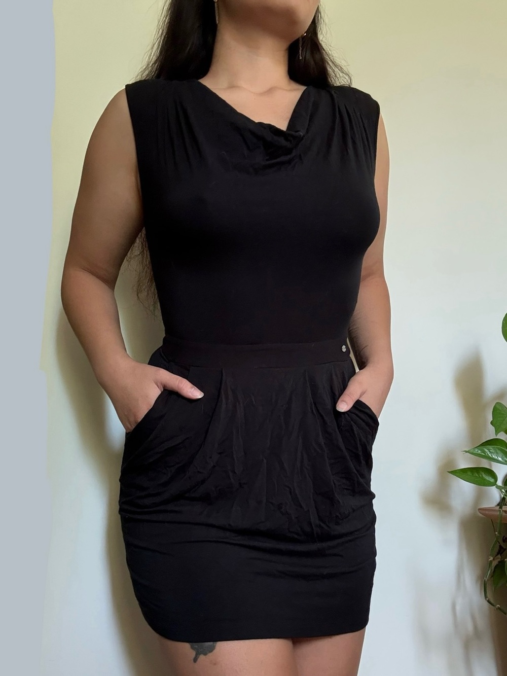 Guess Black Sleeveless Mini Dress